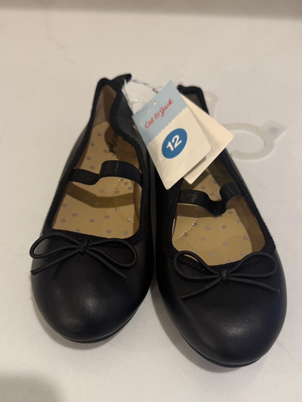 NEW! Cat & Jack Black Kids Mary Jane Ballet Flats Size 12